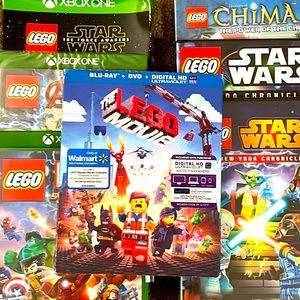 🏰 Lego Ultimate Bundle! 4 DVD Movies & 3 Xbox One Games EUC Star Wars